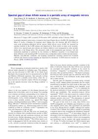 Study of Axial Periodicity-Influenced Alfvén Spectra in a Magnetic Mirror Plasma