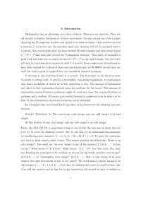 Pythagorean Theorem - Lecture Notes | M 328K