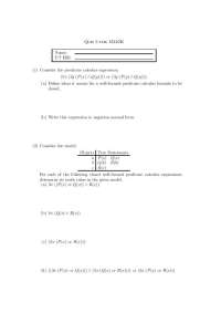 Quiz 3 for M325K: Predicate Calculus and Model-Checking