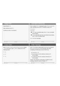 Linear Order, Order Topology, Well Ordering - Slides | MTH 631