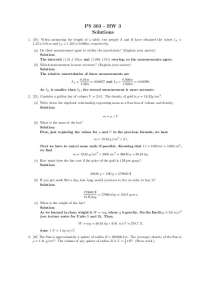 PS 303 - HW 3 Solutions: Measuring Lengths, Volumes, and Densities