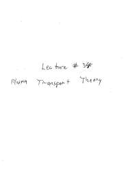 Handwritten Notes on Plasma Transport Theory | PHY 380N