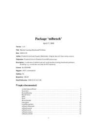 Package mlbench: Machine Learning Benchmark Problems | GERMAN 0270