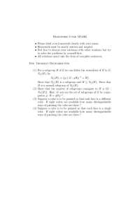 M343K Homework 9: Subgroups and Normalizers