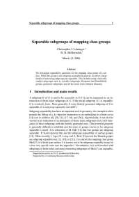 Separable Subgroups of Mapping Class Groups - Critical Issues in Policing | SOC 308