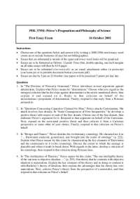 Peirce's Essays: Determinism, Cartesianism, Evolution, & Objective Idealism Exam
