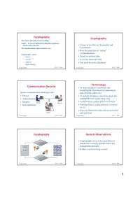 Cryptography: A Comprehensive Study of Encryption and Decryption Techniques - Prof. R. A. 