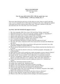 Final Exam Review | This Human World - Introduction to Geography | GRG 305