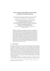 The Concept of Deadlock and Livelock in Hybrid Control Systems | CLASSIC 0153I