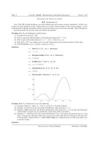 Solutions to HW Assignment 2 in Stochastic Processes I at UT Austin