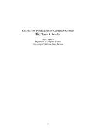 Foundations of Computer Science: Logic, Sets, Functions, Induction, and Recursion - Prof. 