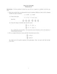 Mathematical Biology I - Practice Homework 12 Problems | MATH 5110 ...
