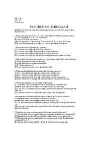 Practice Midterm Exam for Philosophy Course - Prof. Robert C. Koons