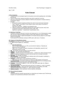 Walter Weintraub - Lecture Notes | PSY 394V