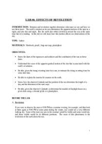 Effects of Revolution Introduction - Lab 6 | AST 112