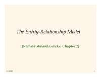 The Entity Relationship Model - Lecture Slides | CS 4320 - Docsity
