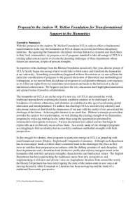 UCLA's Transformative Approach to the Humanities: A Proposal for Renewal and Change