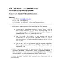 Homework 3 - Principles of Operating System | COP 4610 - Docsity