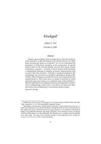 Fundamental Limitation of Adaptive Processes: The Emergence of Kludges
