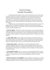 Effective Scientific Presentations: Guiding Principles