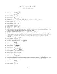 Review Problems for Exam I - Calculus II | MATH 1220 - Docsity