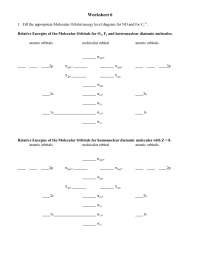 General Chemistry - Worksheet 6 | CH 221 - Docsity