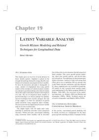 Latent Variables Analysis - Lecture Notes | CLASSIC 0153I