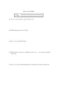 M325K Quiz 5: Set Theory Concepts