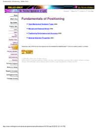 Opto-Mechanical Hardware Types - Laboratory | OPTI 471A - Docsity