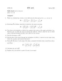 Practice Homework Ten - Vector Calculus II | MTH 255 - Docsity