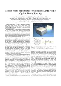 Silicon Nanomembranes for Efficient Large Angle Optical Beam Steering | M S 0