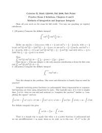 Practice Exam 2 with Solutions - Calculus II | MATH 1220 - Docsity