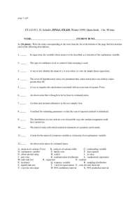 27 Questions in Final Exam | Methods of Data Analysis | ST 411