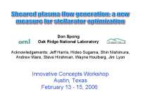 Sheared Plasma Flow Generation: Measure for Stellarator Optimization | L A 1