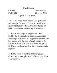 Cornell Prelim Schedule Fall 2022 Final Exam For Introduction To Theory Of Computing | Cs 3810 - Docsity