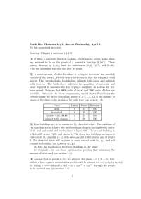 Assignment 1 Practice - Optimization | MATH 0164 - Docsity