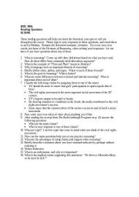 RHE 309k: Reading Questions for Understanding Rhetorical Concepts - Prof. Erin A. Boade