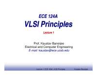Lecture Notes on VLSI Principles - CMOS Digital VLSI Design | ECE 124A ...