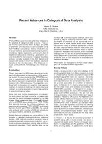 Advancements in Categorical Data Analysis: Exact Methods, GEE, and Weighted LS