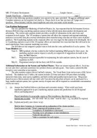 Sample Final Exam - Answer Key - Business System Development | MIS 374