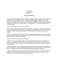 Midterm Examination - International Politics - Fall 2007 | POLS 3400