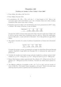 8 Questions on Physical Chemistry - Problem Set 5 | CH 440 - Docsity