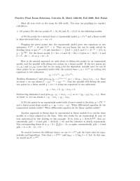Practice Final Exam Solutions - Calculus II | MATH 1220 - Docsity
