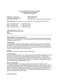 Health, Behavior, Attitudes: Statistical Analysis - Course Info & Expectations