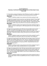 Contribution Margin Income Statement and Operating Leverage Analysis - Prof. Michael J. Me