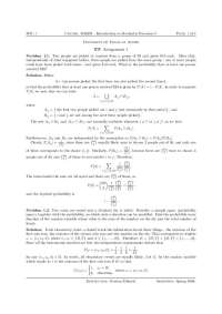 4 Problems with Solutions on Stochastic Processes l - Assignment 1 | M 362M