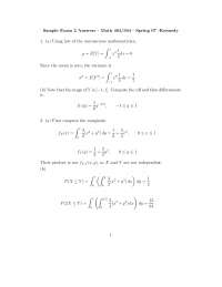4 Questions of Theory of Probability - Exam 2 | MATH 464 - Docsity