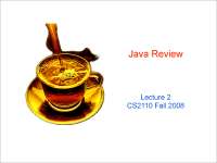 Java Review - Object-Oriented Programming and Data Structures | CS 2110 ...