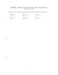 Trig Functions and The Chain Rule - Differential and Integral Calculus ...