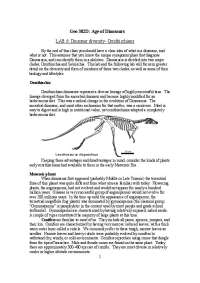 Dinosaur Diversity: Early Herbivorous Ornithischian Evolution